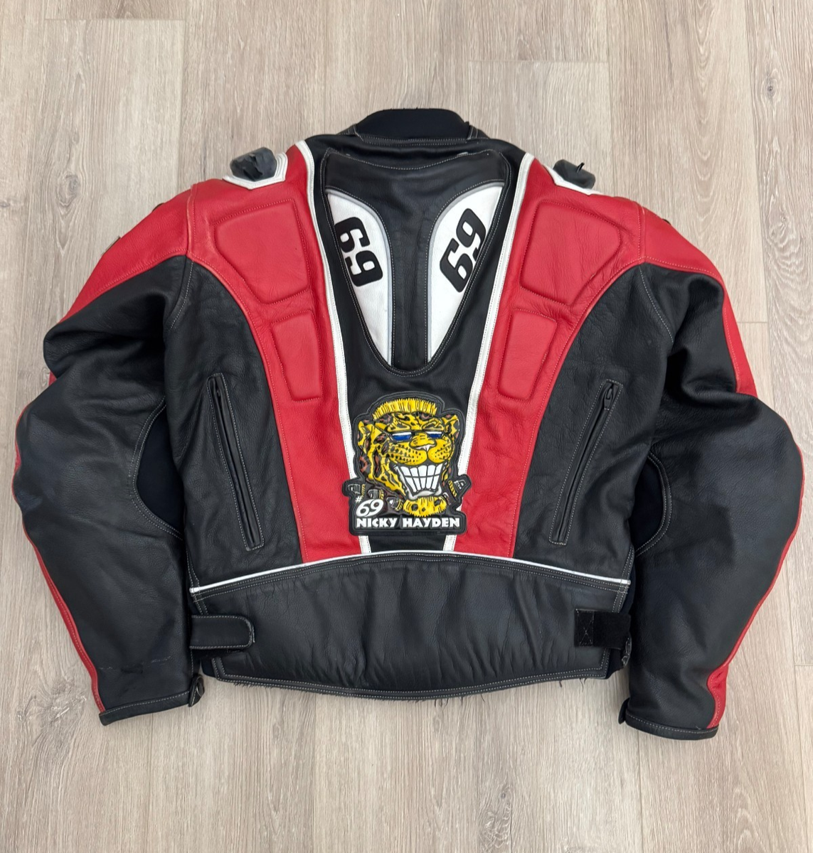 Nicky Hayden Joe Rocket #69 Leather Motorcycle Jacket Size 44
