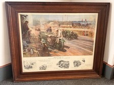 BENTLEYS at Le Mans 1929 print - by Terence Cuneo - Excellent quality - Framed