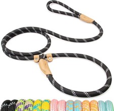 Heavy Duty Strong Rope Slip Leash for Large, Medium Dogs No Pull Training Leash