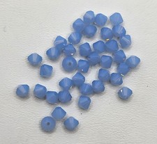 24pc Swarovski Crystal Air Blue Opal Bicone Beads; 2 Sizes: 3mm or 4mm