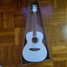 Luna Guitars Aurora Borealis 3/4 Size Acoustic Guitar White Sparkle