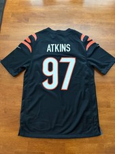 NWT Geno Atkins Black Cincinnati Bengals Jersey NFL Nike Medium