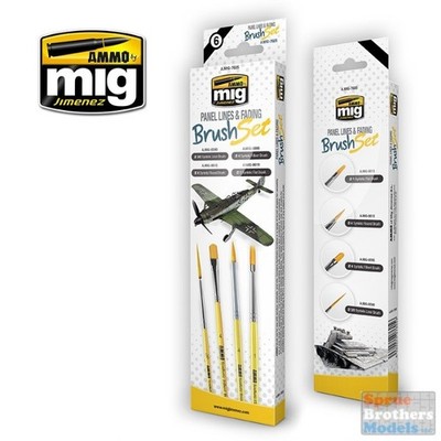 AMM7605 AMMO by Mig - Panel Lines & Fading Brush Set