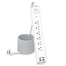 15FT Power Strip Surge Protector, Extension Cord with Multiple Outlets, 6 15 FT