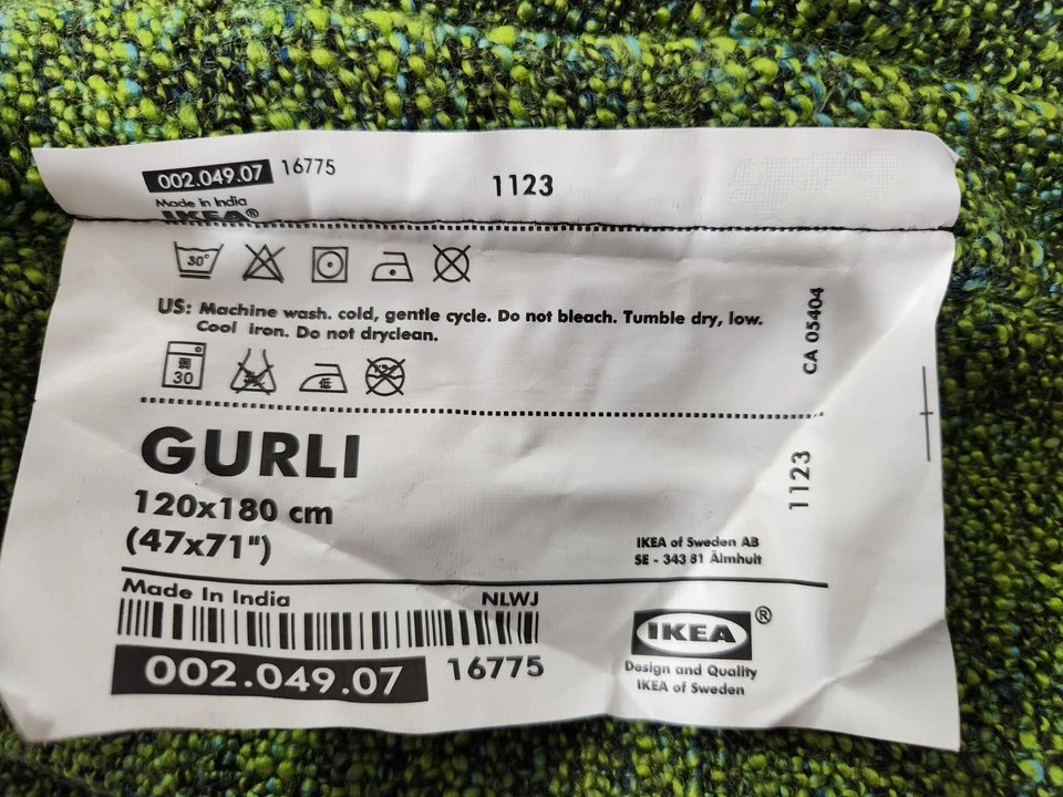 Ikea Gurli Throw  Blanket 47"X71" RARE RETIRED Colors avail: Red Green White NWT - Image 4 of 4