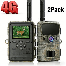 4G LTE Cellular Trail Camera 2 Pack,24MP 1080P Game Hunting Cam with SIM Card