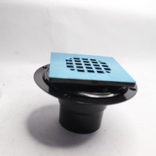Oatey Shower Drain Square Grate Stainless Steel Strainer W/ 4-1/2" Snap-in 42312