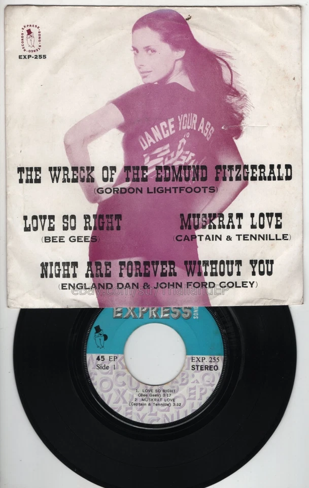 BEE GEES /CAPTAIN & TENNILLE /GORDON LIGHTFOOT / THAI EP 7" THAILAND - Imagem 2 de 3