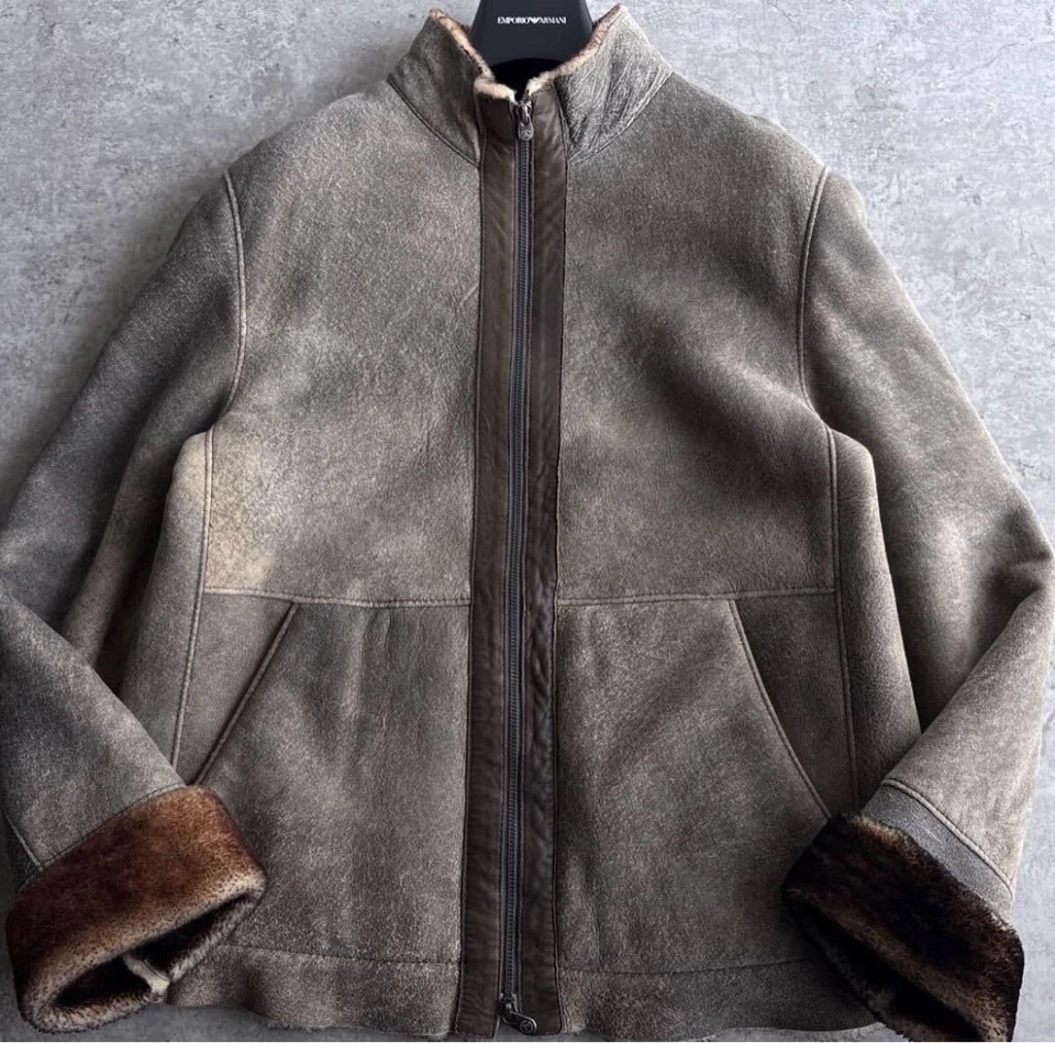 Abrigo ARMANI COLLEZIONI Cuero Piel de Oveja Talla 52 Italia Foto 2 de 4