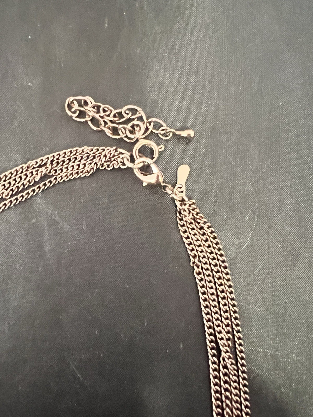 Rose Gold Tone Multi-Chain Statement Necklace Bro… - image 2