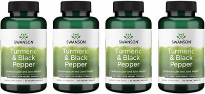 Swanson Premium Turmeric & Black Pepper Antioxidant Supplement for Active Adul