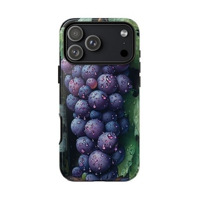Phone Ink - iPhone/Galaxy/Pixel | Slim Tough Case - Purple Wine Grapes Painting