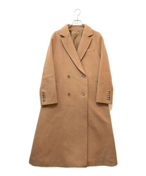 Ameri Wool Beige Back Pleats Coat M Used - image 1