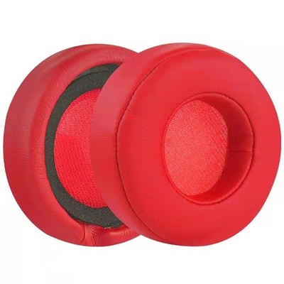 2x Ersatz Protein Leder Ohrpolster für Beats Studio Pro (rot