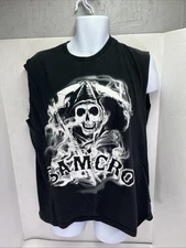 Sons of Anarchy men’s graphic print black sleeveless T-shirt size Large