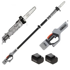 POTATORE MOTOSEGA 8" A BATTERIA TELESCOPICO 1,7-2,5m 2 BATTERIE 21,6V 4Ah VOLPI