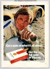 Viceroy Full Taste Cigarettes Racing Theme Viceroy Vintage 1972 Advertisement