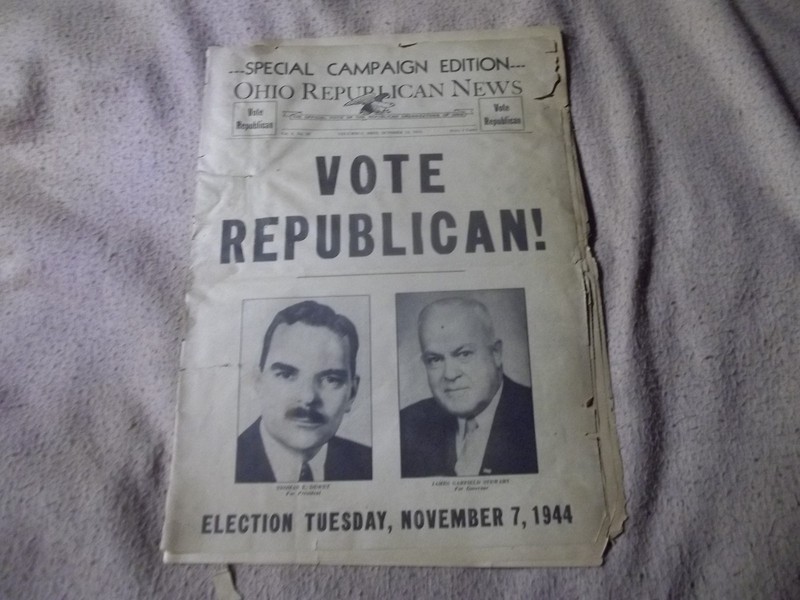 16 PAGES OCT,12,1944 OHIO REPUBLICAN NEWS,SPECIAL CAMPAIGN ISSUE,VERY ROUGH