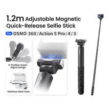 for DJI OSMO Action Selfie Stick 1.2m Transparent - Anti-Slip