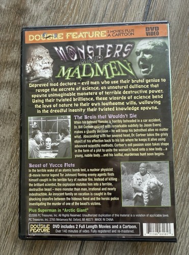 Monsters & Madmen Double Feature DVD- 1960’s Horror- The Brain that Wouldn’t Die - Bild 2 von 3