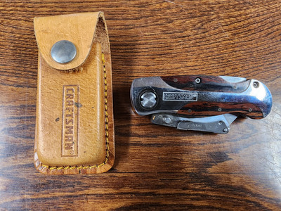 Vintage Craftsman Patented Folding Utility Box Cutter Knife Lockback Used