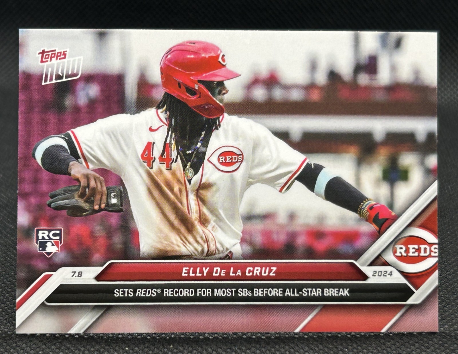 2024 Topps Now #402 Elly De La Cruz Sets Club SB Record Before ASG RC Reds