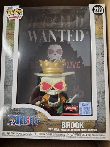 NEW IN HAND - Funko Pop One Piece Wanted Poster Brook #2220 - TargetCon Ex