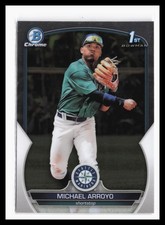 2023 Bowman Chrome Prospects #BCP-63 Michael Arroyo Seattle Mariners RC 1st 11