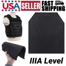 10x12" Tactical Body Armor Plates Bullet Proof Light Weight Level IIIA Curved