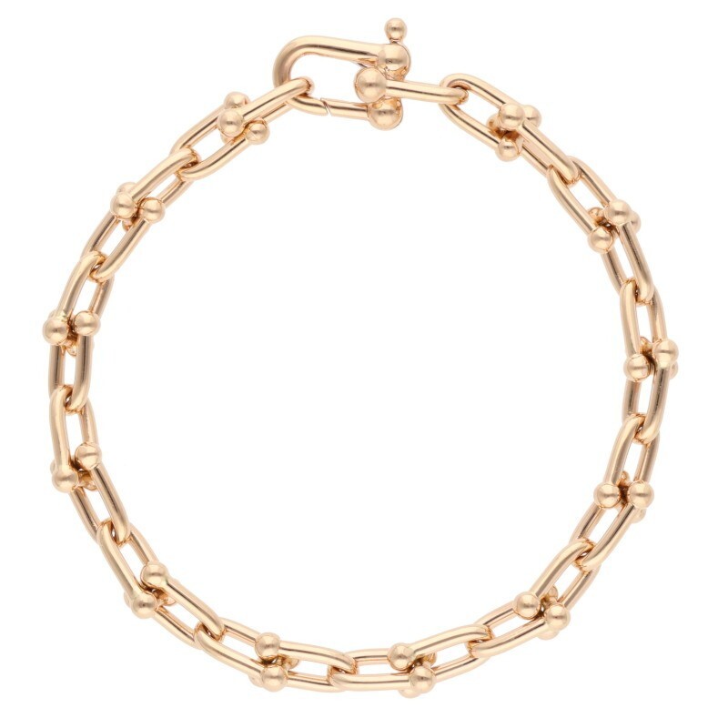 Tiffany & Co.  L Hardwear 18PG small link gold Bracelet 779930