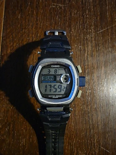 Casio G Shock G7500 G-7500 Navy Blue Watch Working NEEDS NEW BEZEL Vintage