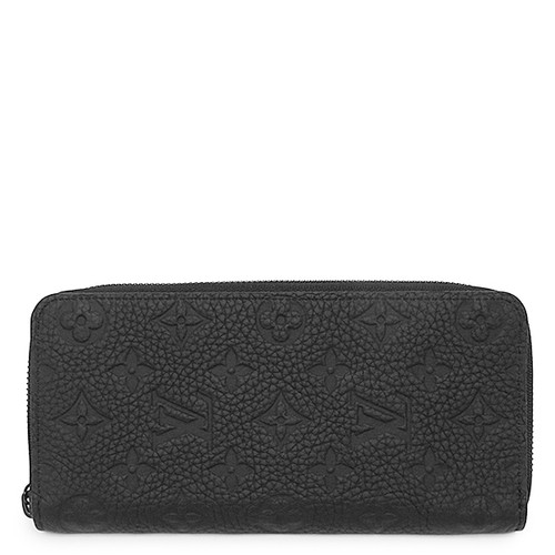 Louis Vuitton Monogram Taurillon Zippy Wallet Vertical Leather Noir M69047 Black