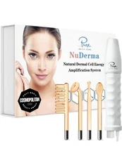 Pure NuDerma White Corded Professional High Frequency Skin Therapy Wand