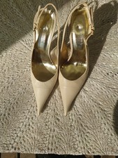 Verkaufe Spitze Stiletto High Heel Slingback Pumps Größe 37 mit 10,5 Cm Absatz