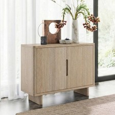 Roseland Furniture Mylor Washed Oak 2 Door Sideboard RRP £415