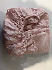 Parents Choice 100 Cotton Pink W/White Dots Bassinet Sheet