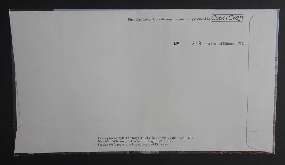 1994 Age of Steam Ltd Edition 219 of 750 CoverCraft FDC with SHS - Image 2 of 2