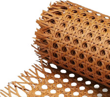 Plastic Rattan Cane Webbing 16" 40", Coffee Color Rattan Webbing for Caning Proj