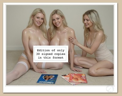 Sexy Glamour Busty Blonde Akt Kunstdruck Blond Pin-Up Poster Edel Risqué