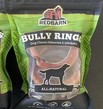 Redbarn Bully Rings Dog Chews 3 Count 2.7 oz Bully Stick 212LG