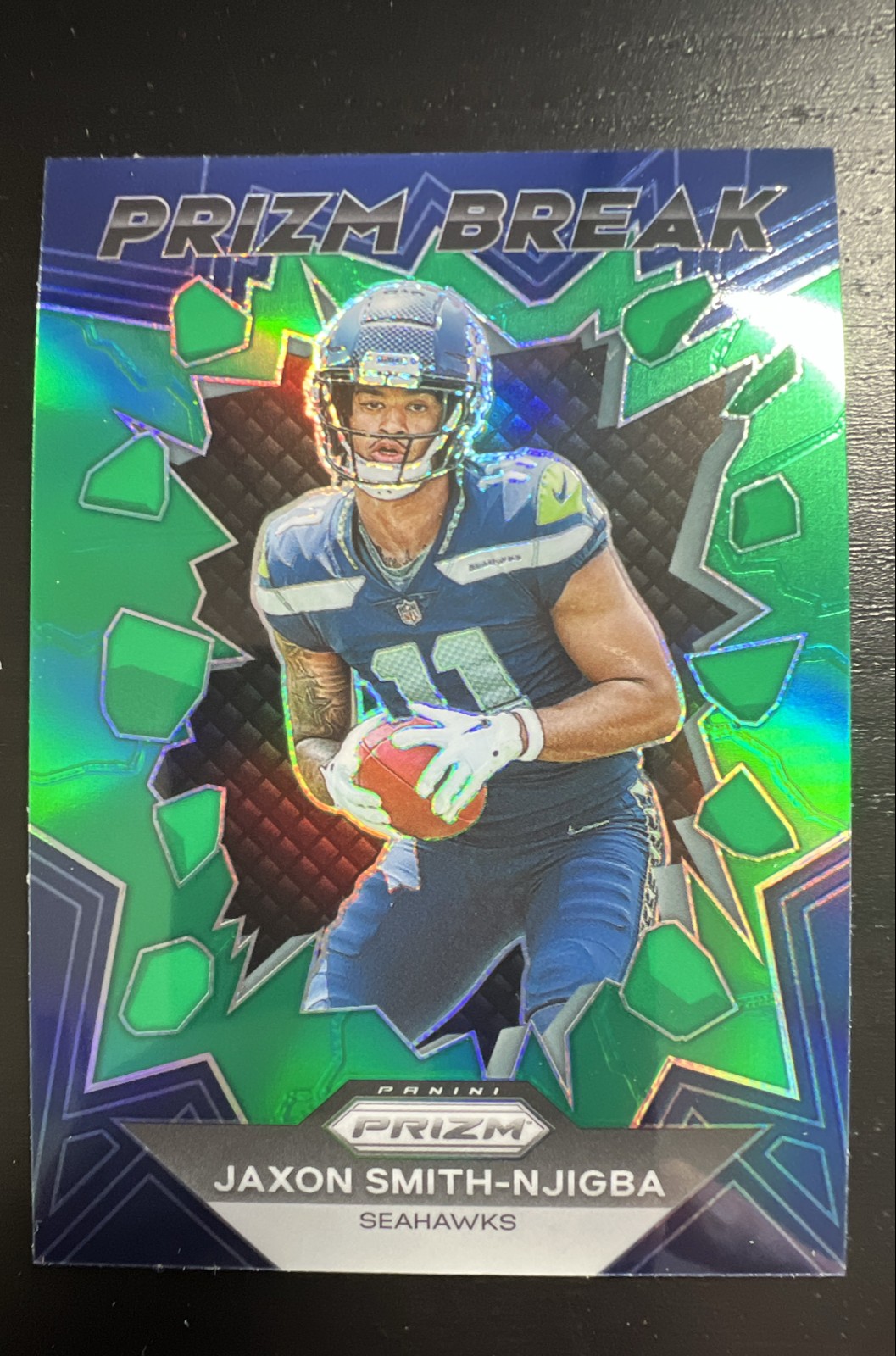 2023 Panini Prizm - Prizm Break Jaxon Smith-Njigba #PB-2 Green Prizm (RC)
