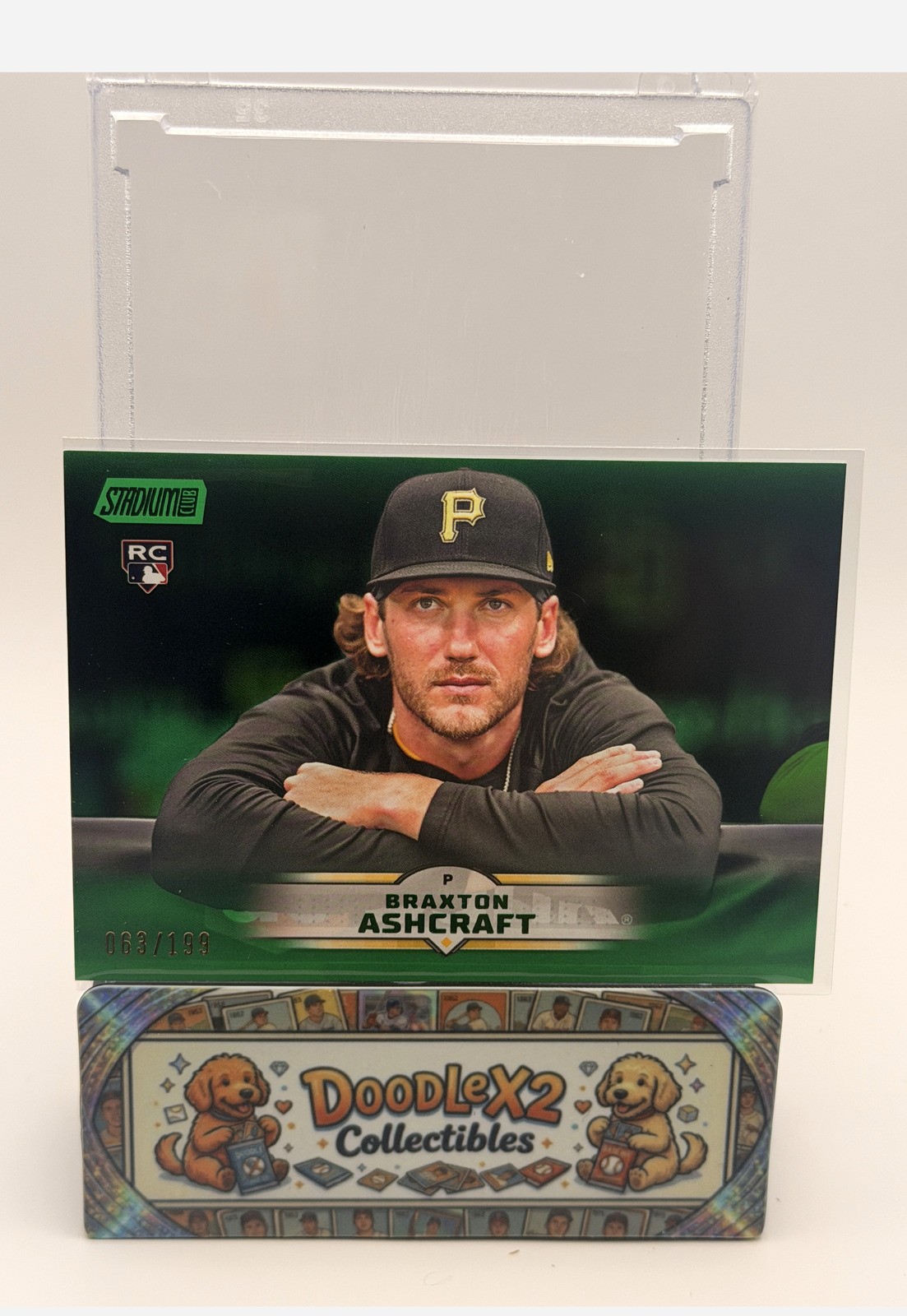 Braxton Ashcraft 2025 Topps Stadium Club #190 Green 063/199 SP RC