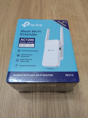 TP-Link RE315 AC1200 WLAN Range Extender Booster Dual Band 5G Internet, UK Stecker