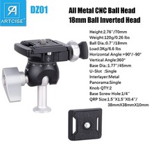 ARTCISE Mini Inverted Ball Head Tripod Head Travel Portable Table Ball Head