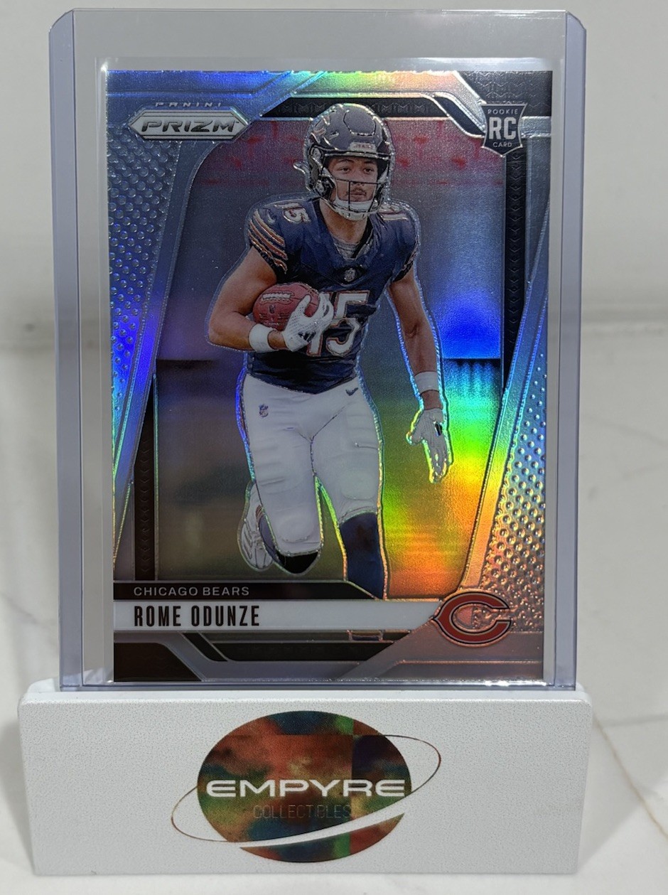 2024 Panini Prizm Rome Odunze #385 Silver Prizm Rookie RC Chicago Bears