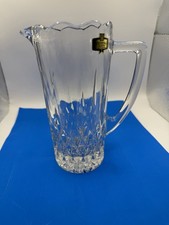 Vintage Zajecar Crystal Pitcher Lead 24% made in Yugoslavia 6" Tall Nwt