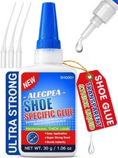 Shoe Glue for Sole Repair, Thick Clear Adhesive, 30g with 3 Tips