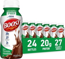 Boost High Protein Fiber Nutritional Drink Rich Chocolate 8 Fl Oz 24 Pack New Boost High Protein Fiber Nutritional Drink Rich Chocolate 8 Fl Oz 24 Pack New