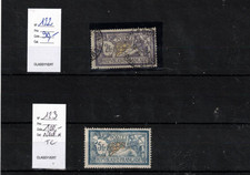 timbre de France oblitéré et neuf TC type "Merson" 122 ET 123 cote : 190,00 e