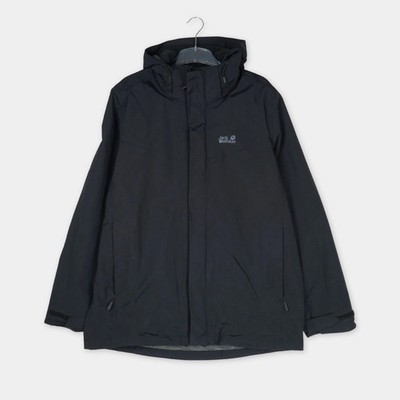 Jack Wolfskin 3in1 Jacke Größe XL für Herren in schwarz Outdoorjacke mit Kapuze